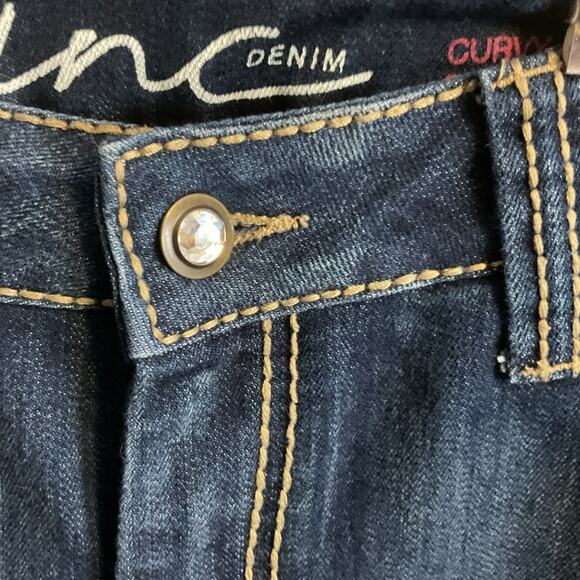 INC DENIM Women's Bootcut Jeans Blue 5-Pocket Design Comfort Size 6P Embellished - Picture 5 of 12